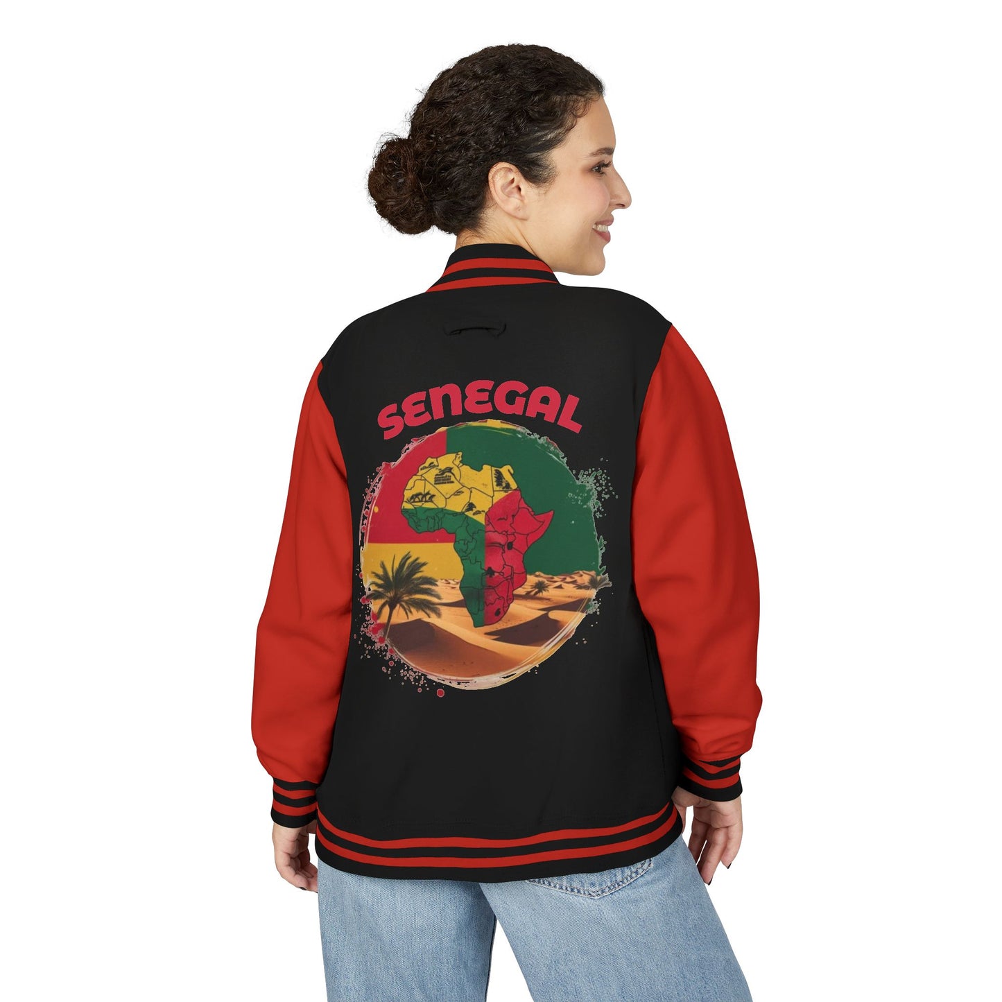 I LOVE SENEGAL Letterman Jacket: NDEYE
