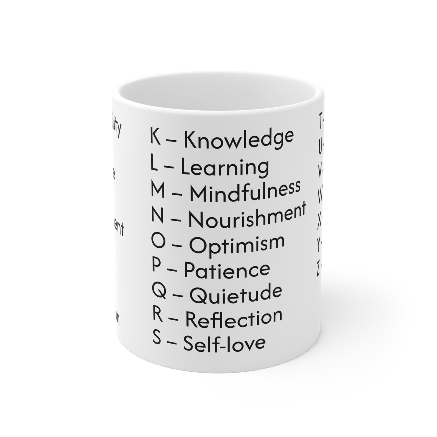 ABC Positive Words Mug 11oz