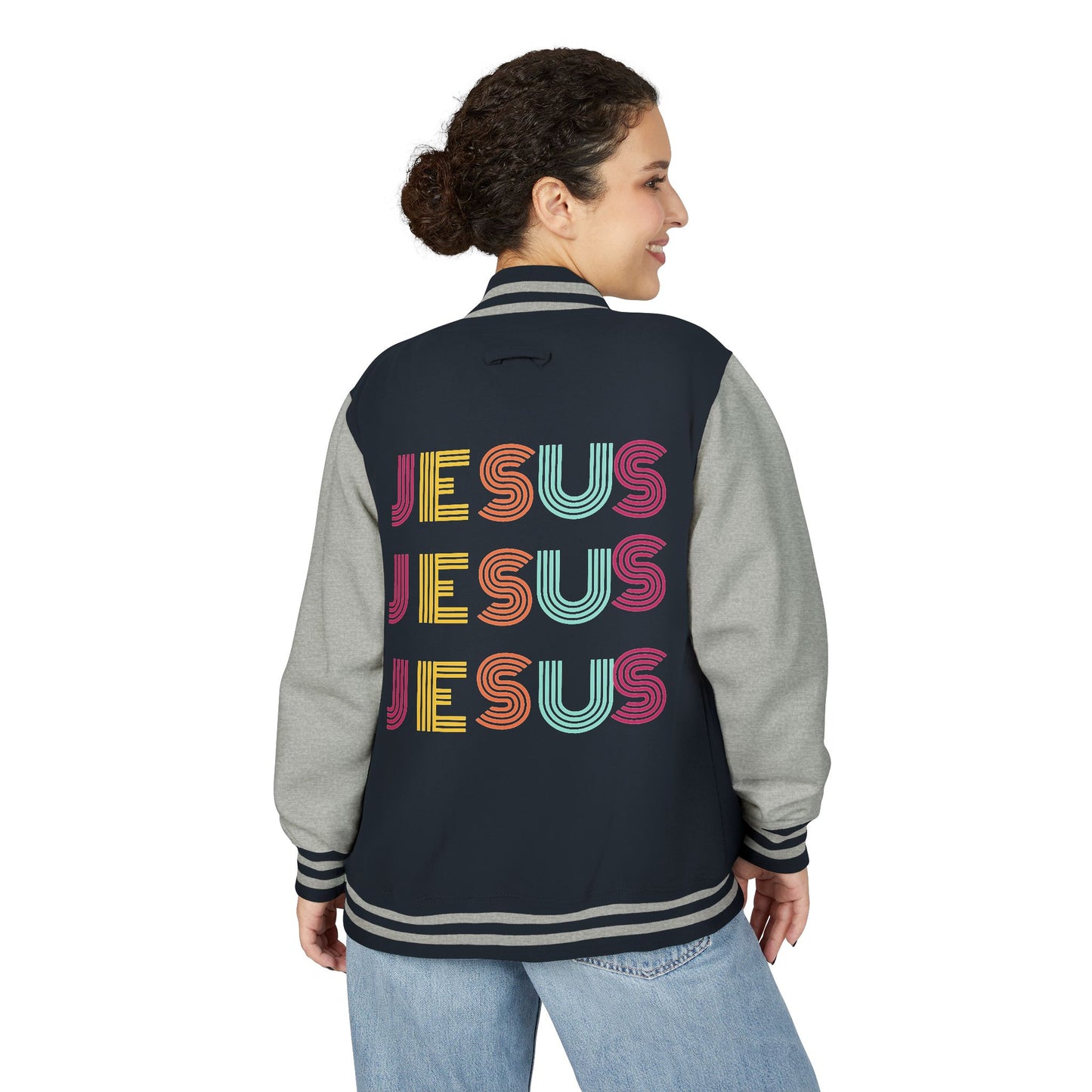 JESUS JESUS JESUS Letterman Jacket