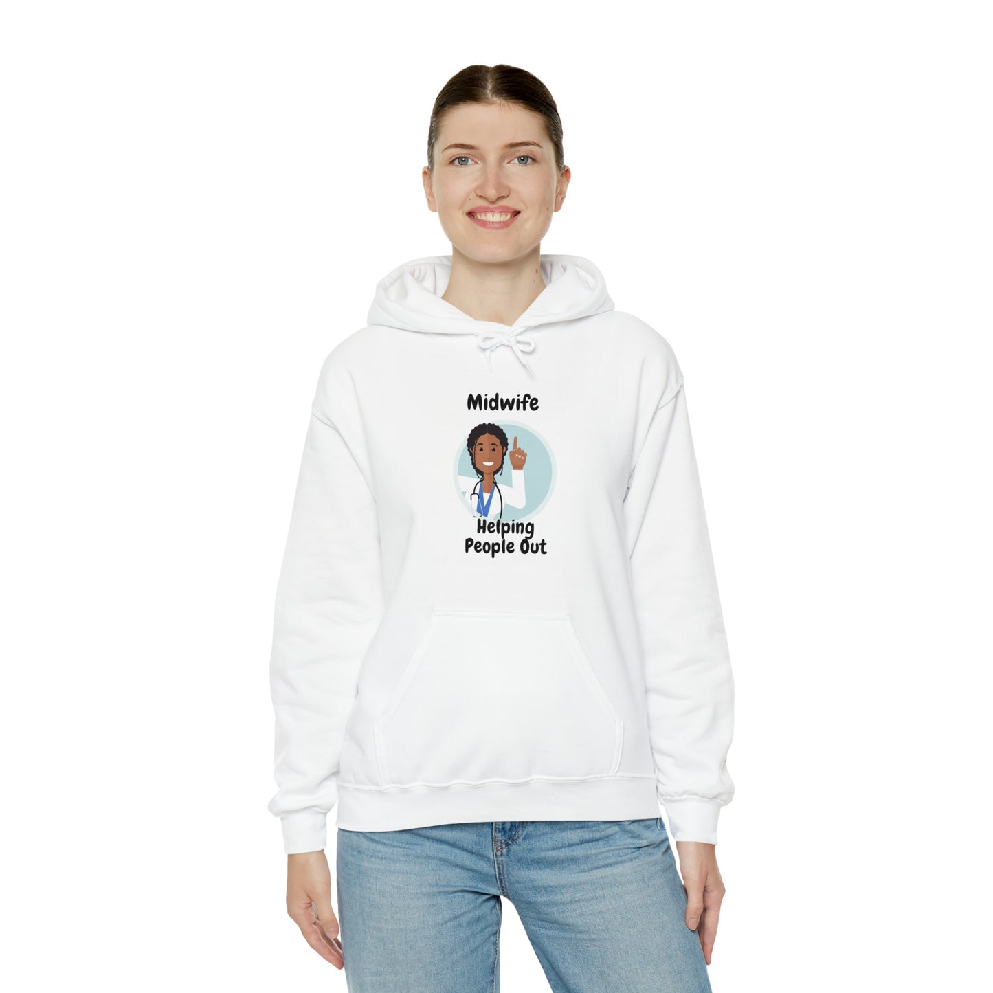 Midwife Helping People Out Unisex Heavy Blend™ Hooded Sweatshirt