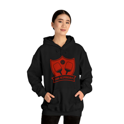 Pickle Ball "Dink Responsibly" Unisex Heavy Blend™ Hooded Sweatshirt Pickle Ball