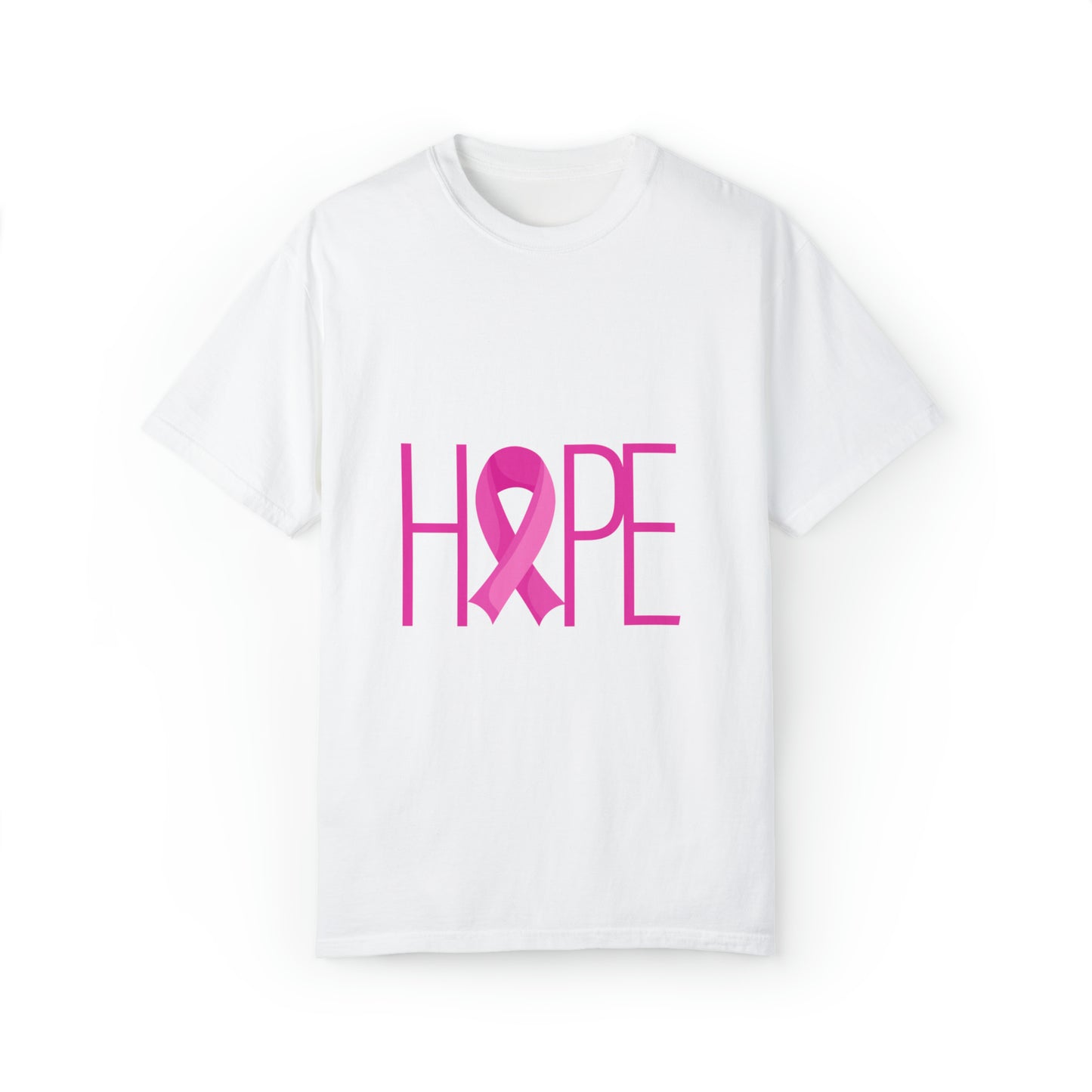 Breast Cancer Hope Unisex Garment-Dyed T-shirt