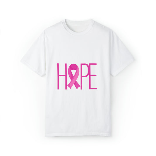 Breast Cancer Hope Unisex Garment-Dyed T-shirt