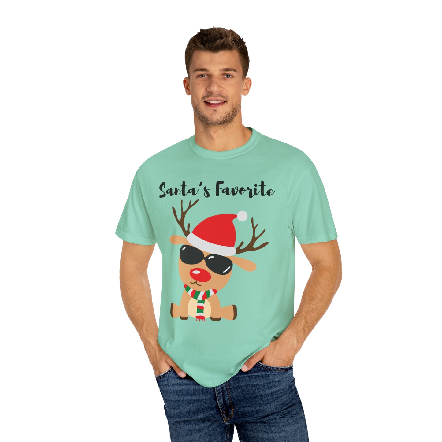 Santa’s Favorite Unisex Garment-Dyed T-shirt