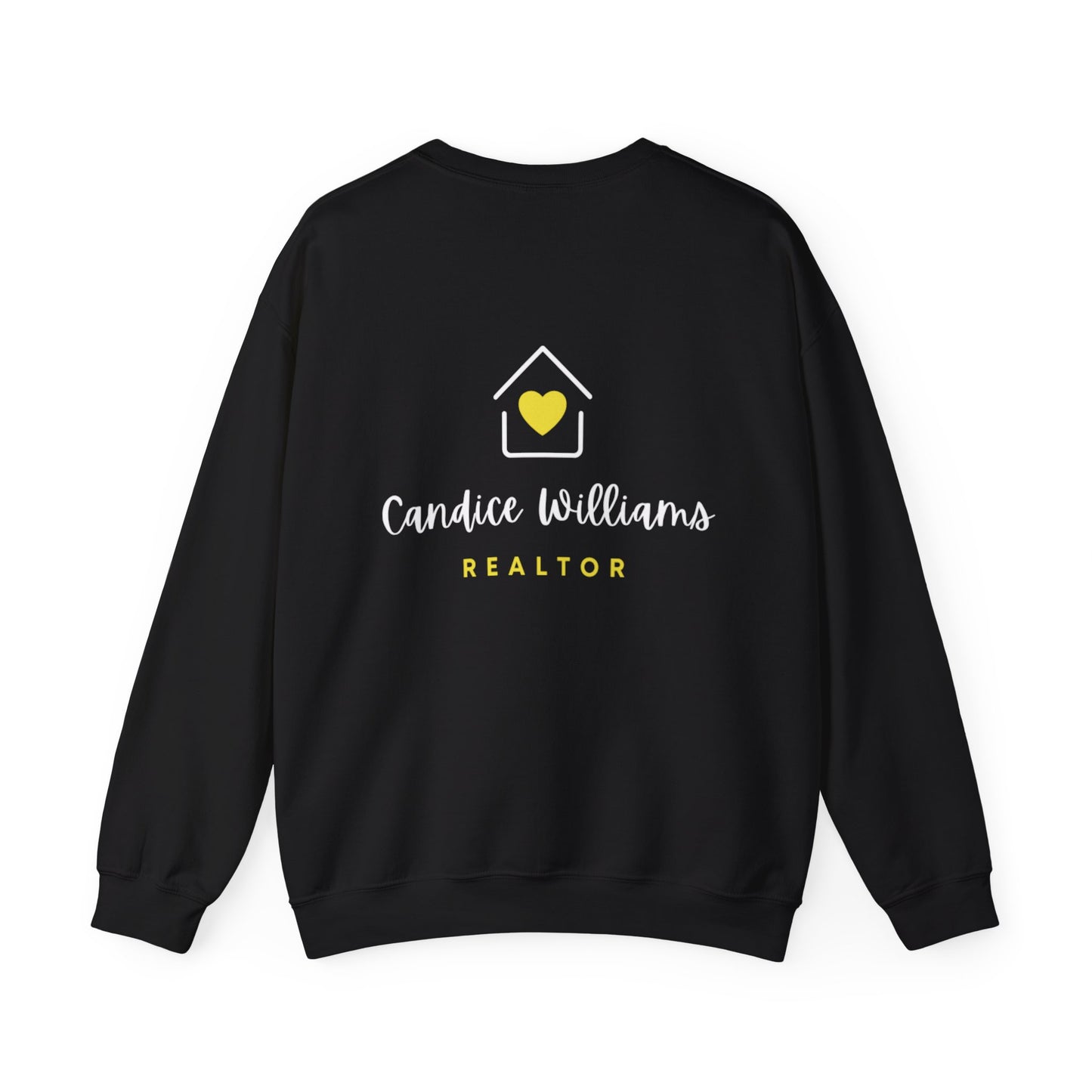 Candice Williams--BACK Crewneck Sweatshirt--BLACK