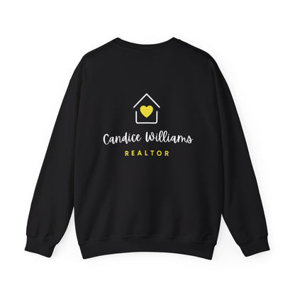 Candice Williams--BACK Crewneck Sweatshirt--BLACK