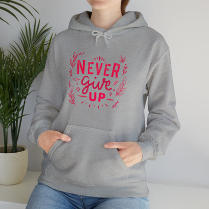 Never Give Up Unisex Heavy Blend™ Hooded Sweatshirt