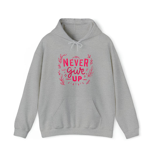 Never Give Up Unisex Heavy Blend™ Hooded Sweatshirt