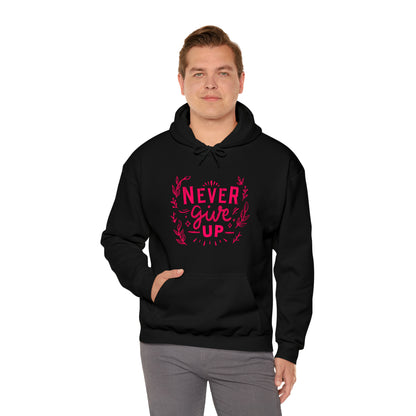 Never Give Up Unisex Heavy Blend™ Hooded Sweatshirt