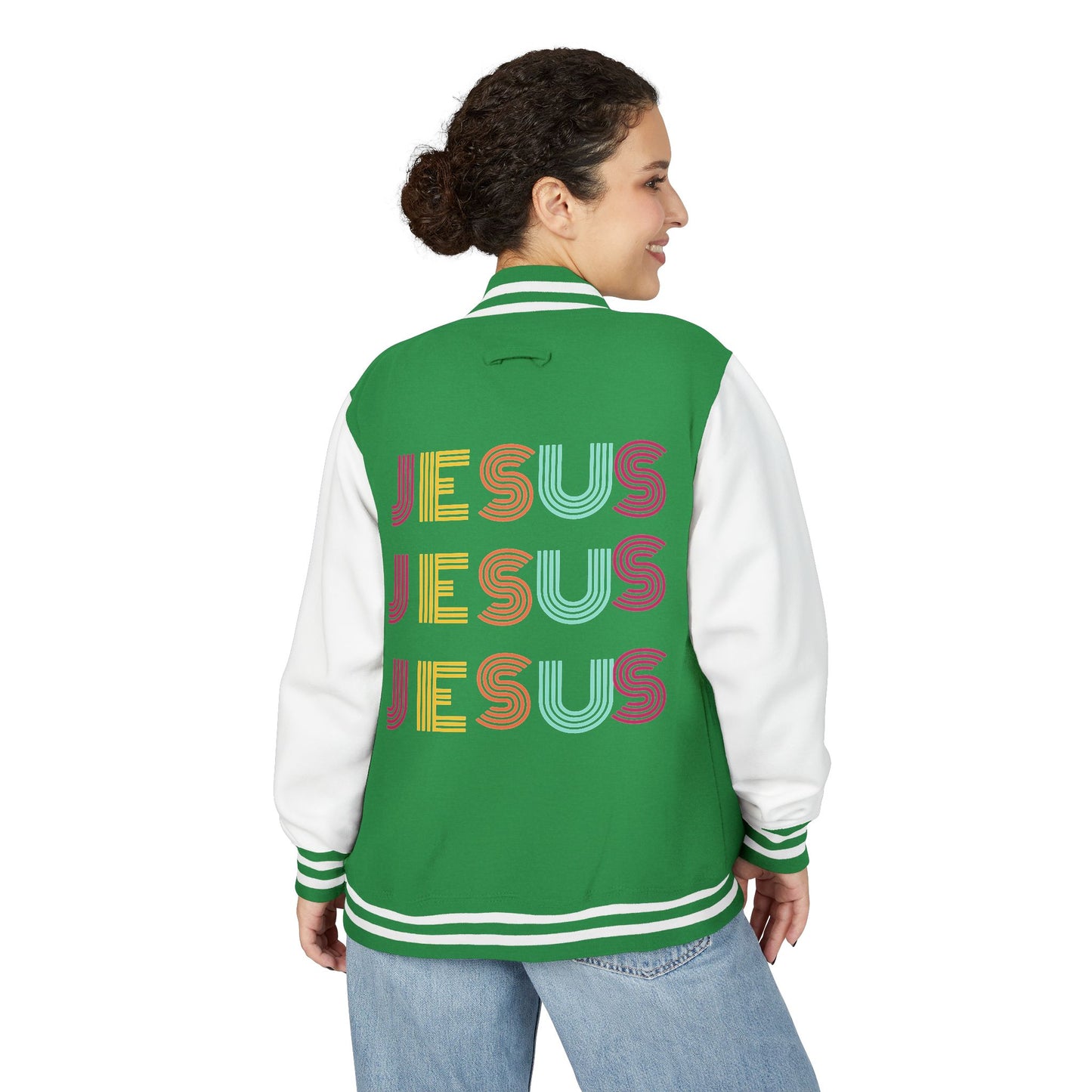 JESUS JESUS JESUS Letterman Jacket
