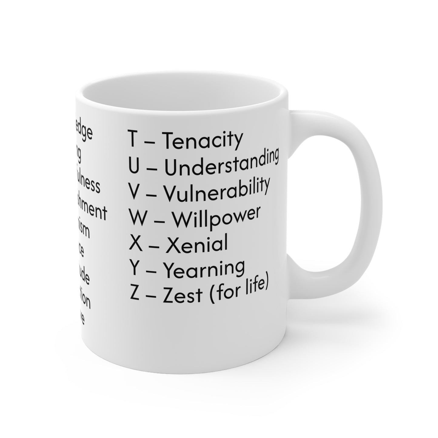 ABC Positive Words Mug 11oz