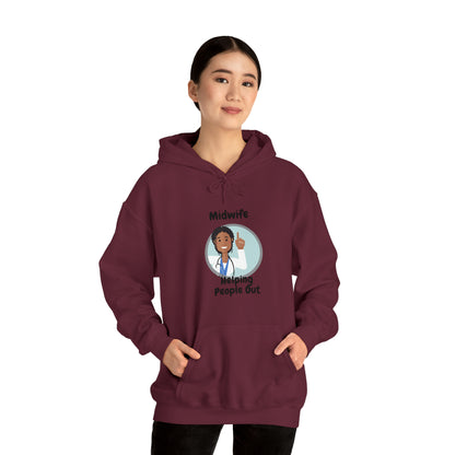 Midwife Helping People Out Unisex Heavy Blend™ Hooded Sweatshirt