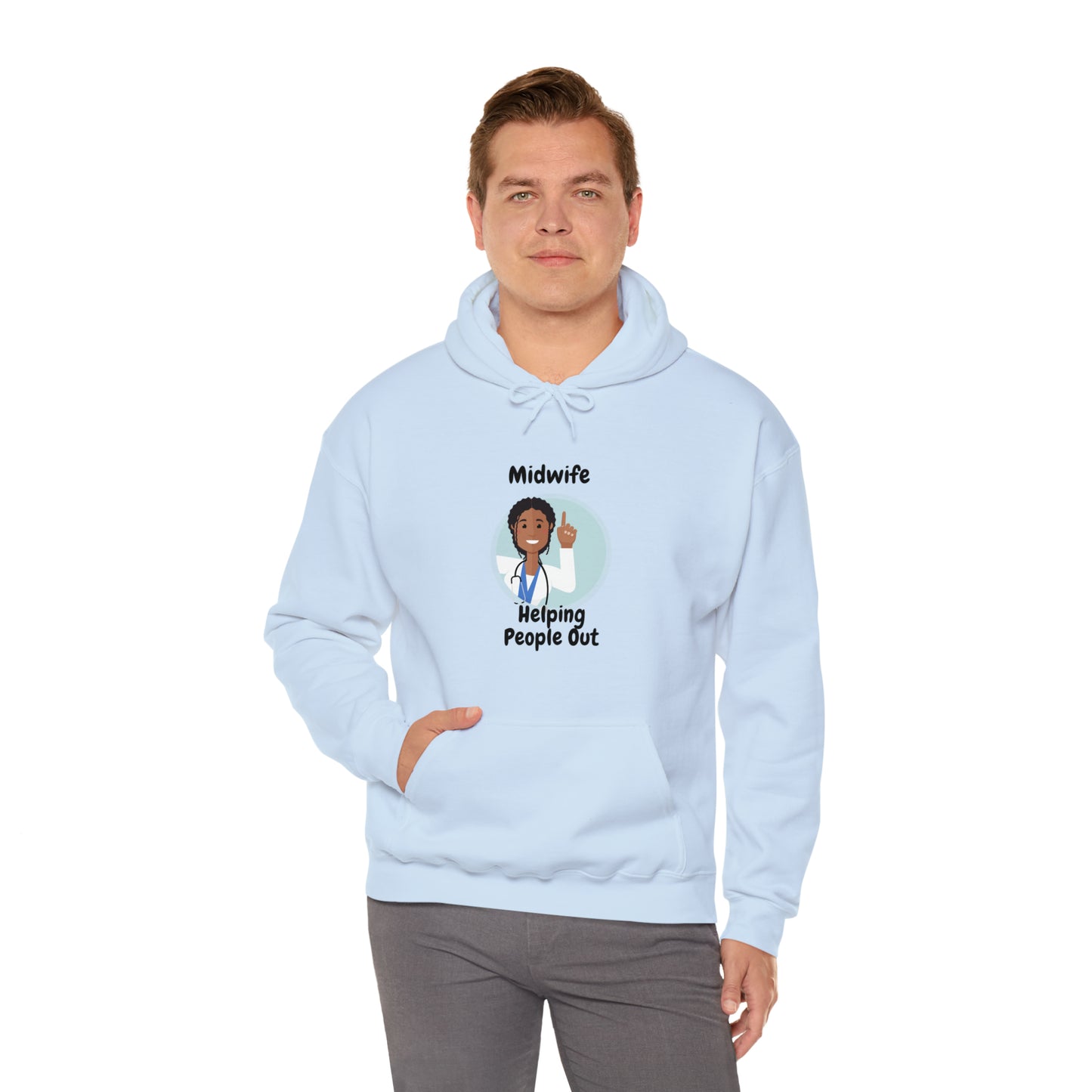 Midwife Helping People Out Unisex Heavy Blend™ Hooded Sweatshirt