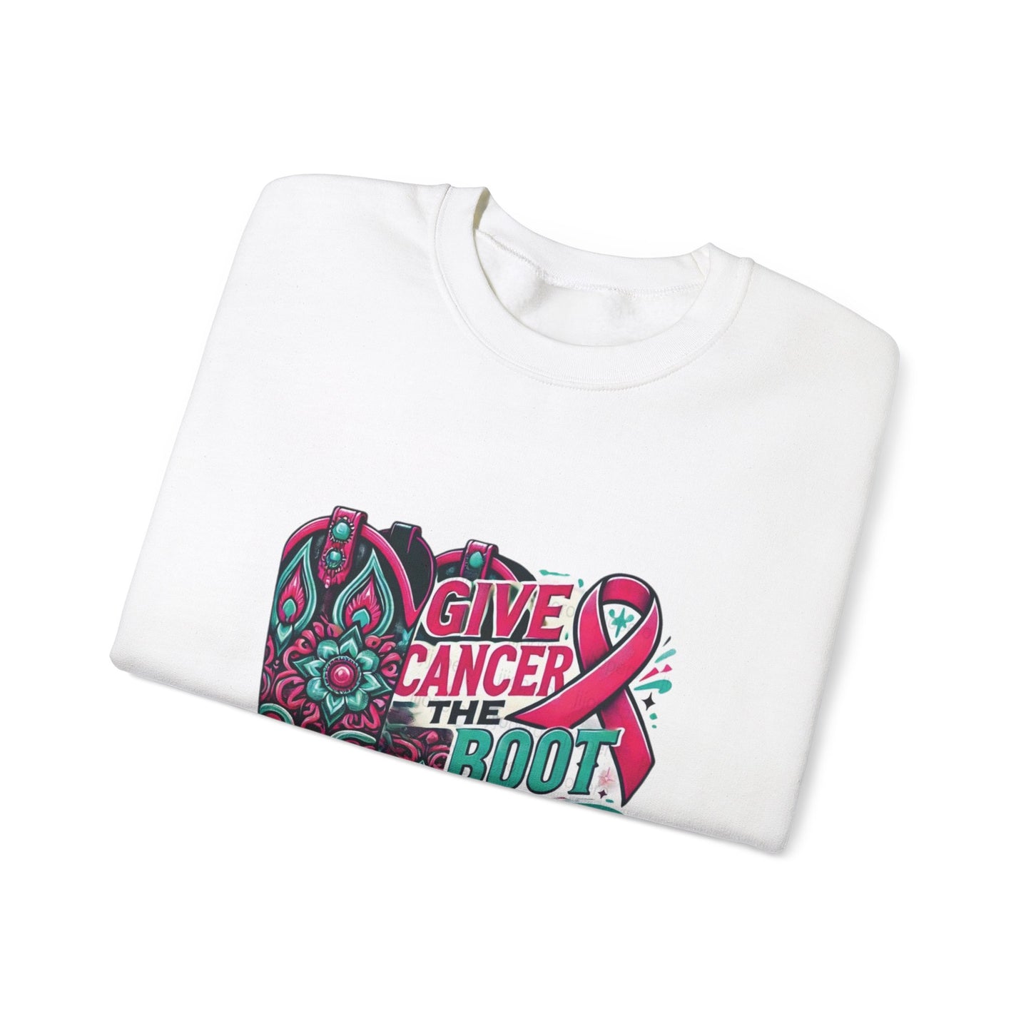 Give Cancer the Boot Crewneck Sweatshirt-