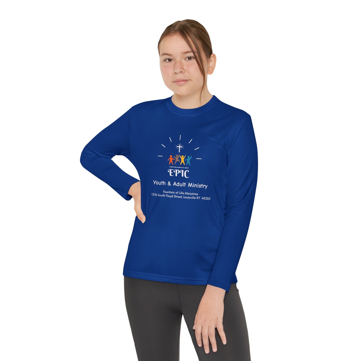 FOLM: EPIC -on the back: Philippians 4:13 - Youth Long Sleeve Tee