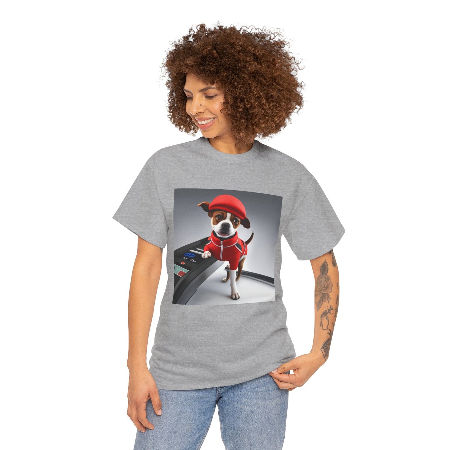 Red dog jogger Heavy Cotton Tee