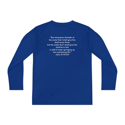 FOLM:  Members shirt - back John 4:14 -Youth Long Sleeve Tee
