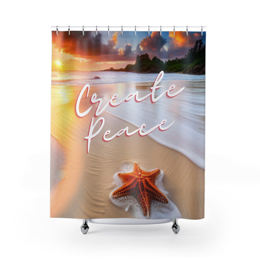 Create Peace Shower Curtains