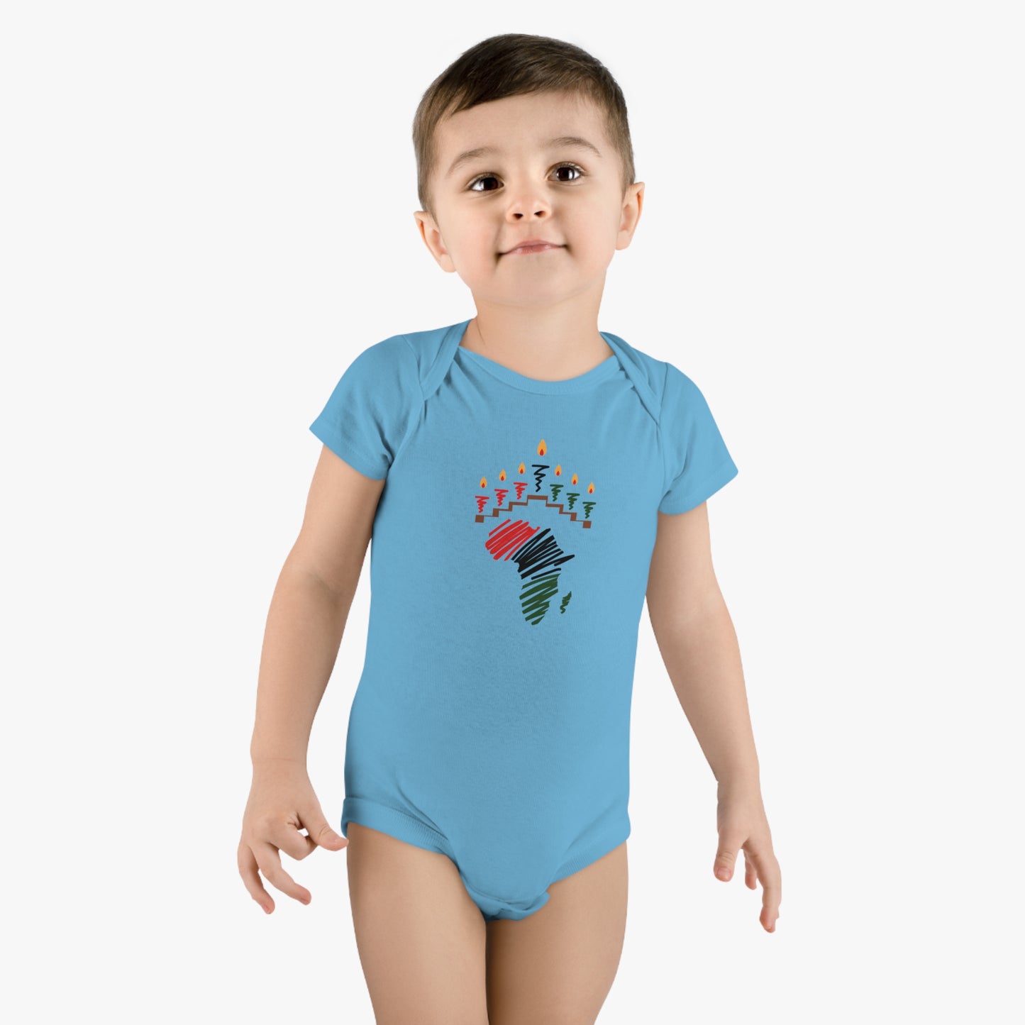 Baby Short Sleeve Onesie® Baby Kwanzaa