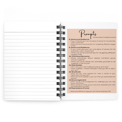 Father Son Journals with Prompts. Spiral Bound Journal