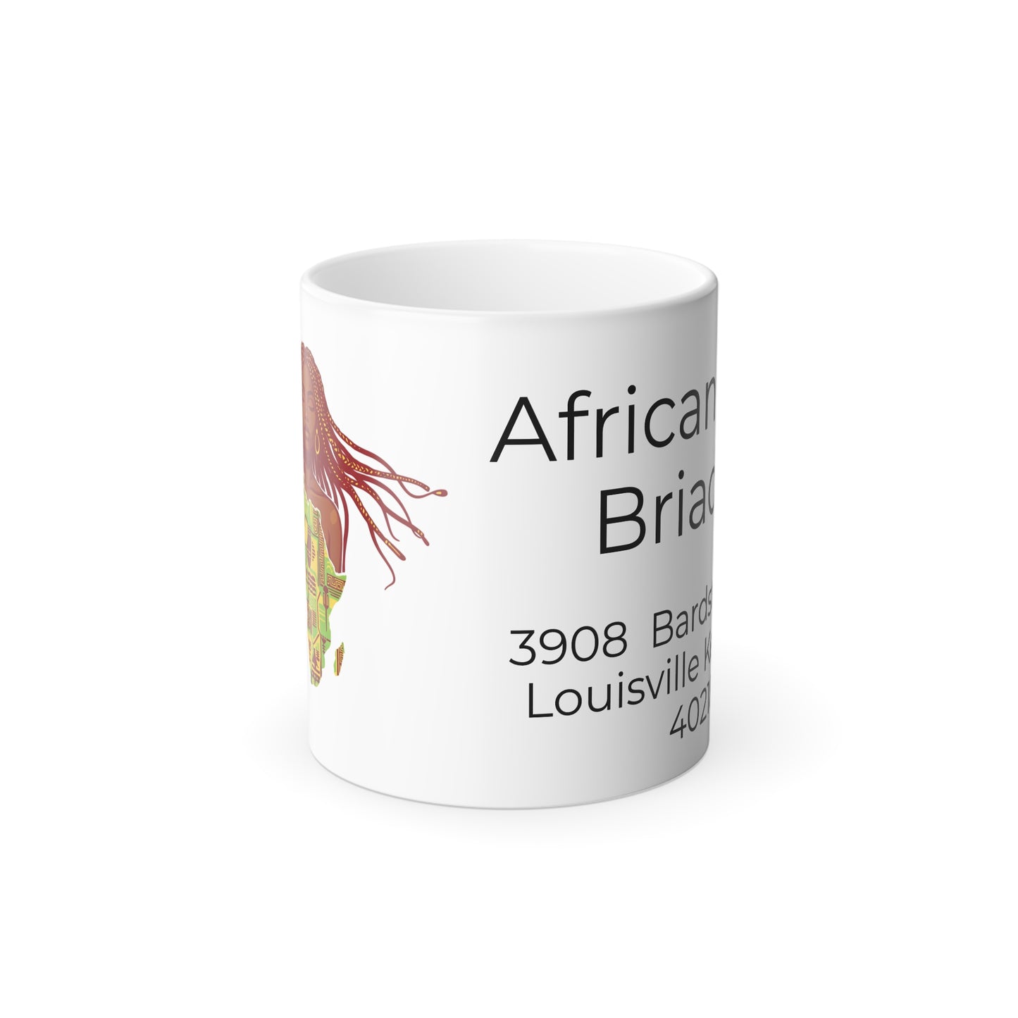 African Hair Braider Mug, 11oz: NDEYE