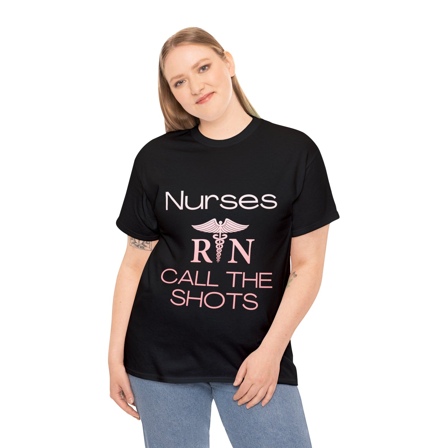 Nurses Call the Shots Unisex Heavy Cotton Tee