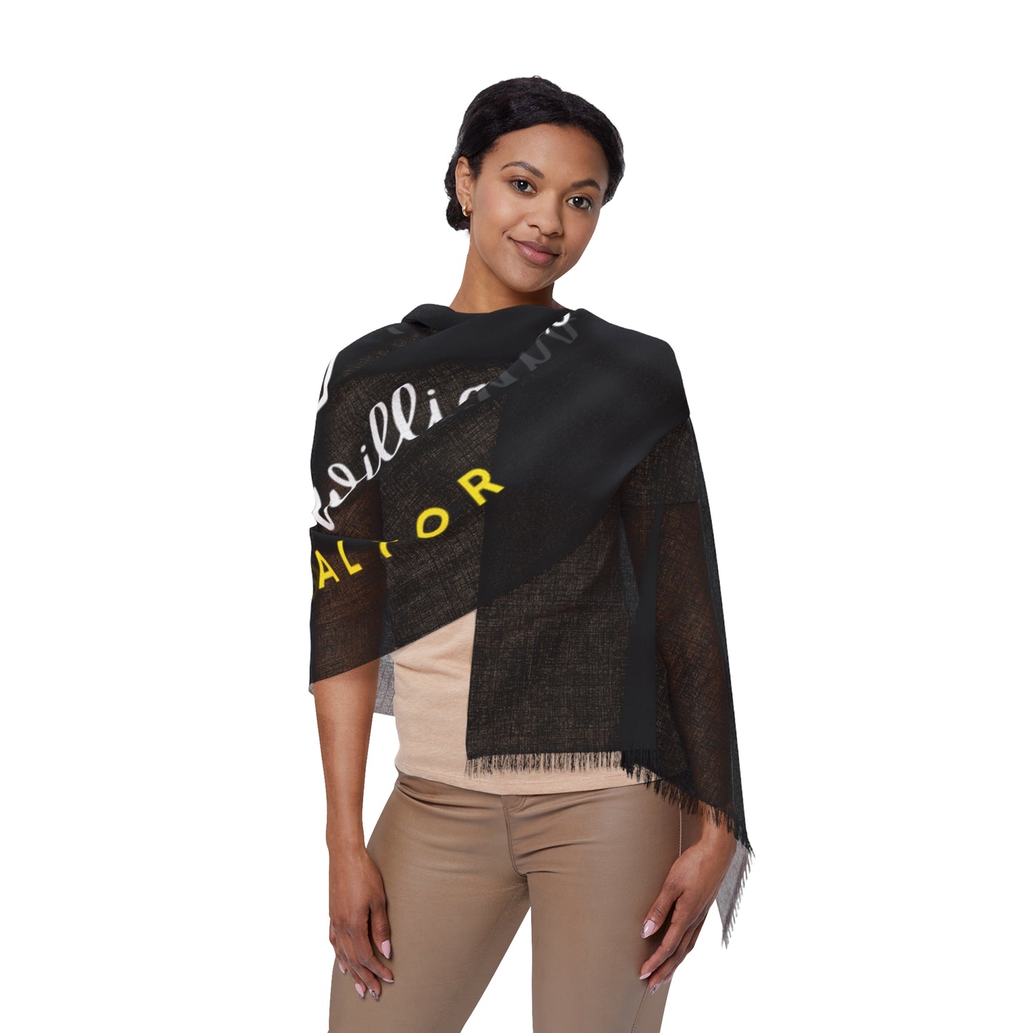 CANDICE WILLIAMS REALTOR Light Scarf--BLACK