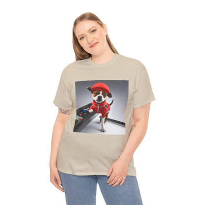 Red dog jogger Heavy Cotton Tee