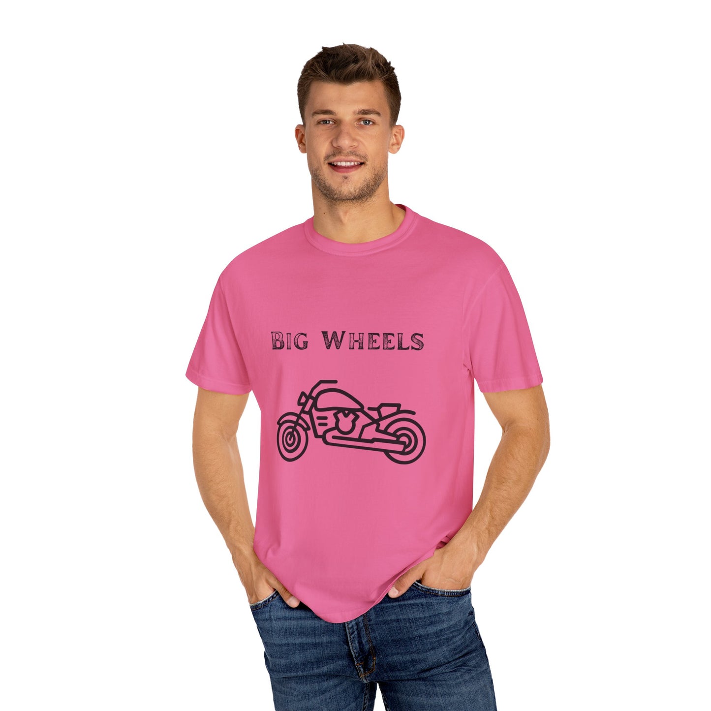 Big Wheels Black Bike Unisex Garment-Dyed T-shirt