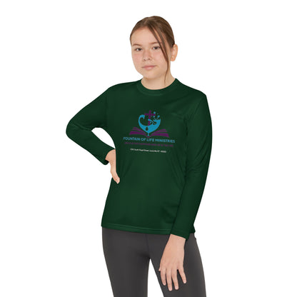 FOLM:  Members shirt - back John 4:14 -Youth Long Sleeve Tee