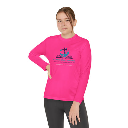 FOLM:  Members shirt - back John 4:14 -Youth Long Sleeve Tee