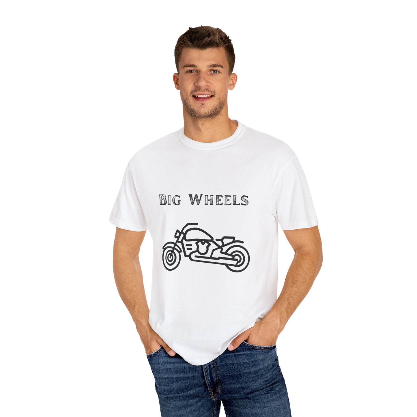 Big Wheels Black Bike Unisex Garment-Dyed T-shirt