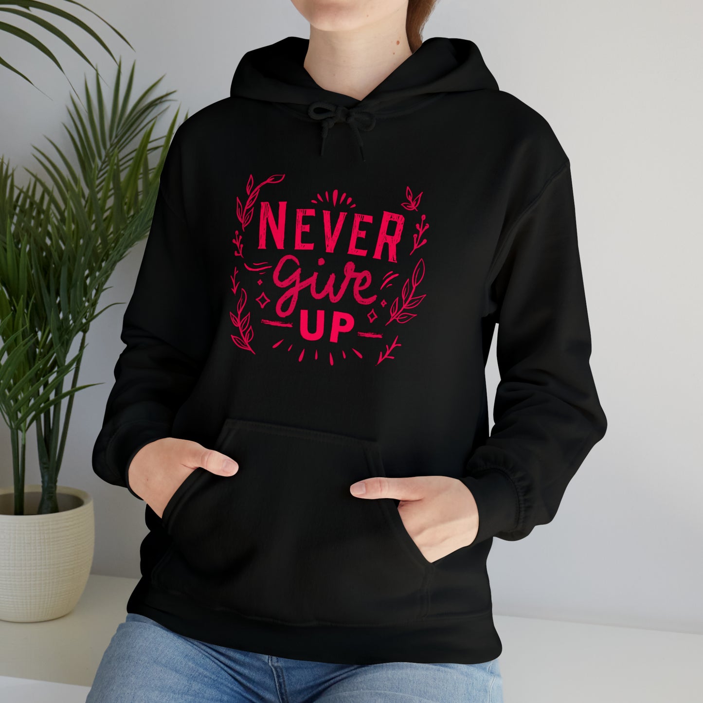 Never Give Up Unisex Heavy Blend™ Hooded Sweatshirt